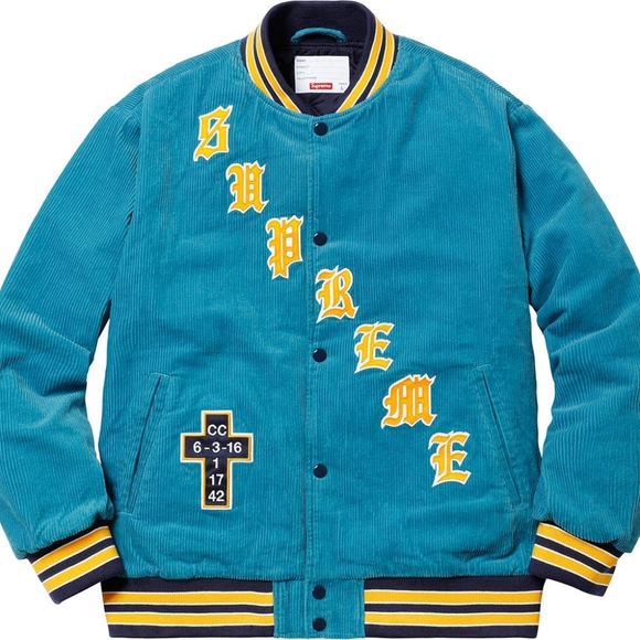 Blue Corduroy Varsity Jacket | Poshmark